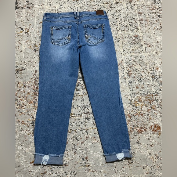 Maurices Blue Distressed Ankle Jeans - Picture 2 of 10
